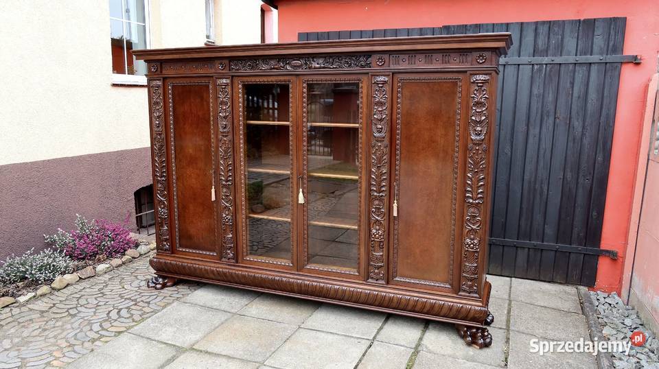 Unikatowa Neorenesansowa Dębowa Biblioteka 1920 Ziębice