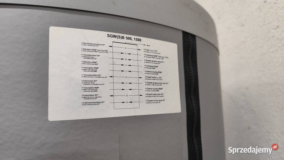 Bojler bufor z podwójną wężownicą 500L GALMET