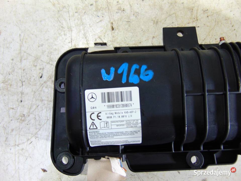 PODUSZKA AIRBAG KOLANOWA MERCEDES ML W166 Poduszki powietrzne