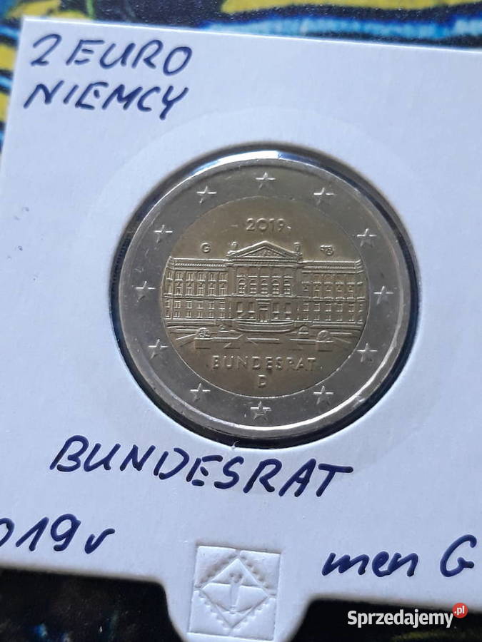 2 Euro Niemcy 2019 r Bundesrat men G UNC Konin