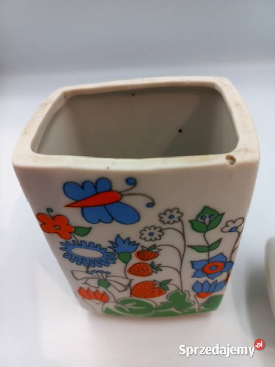 Śliczny stary pojemnik na przyprawydrobiazgi Porcelana i szkło Porcelana i szkło Inowrocław