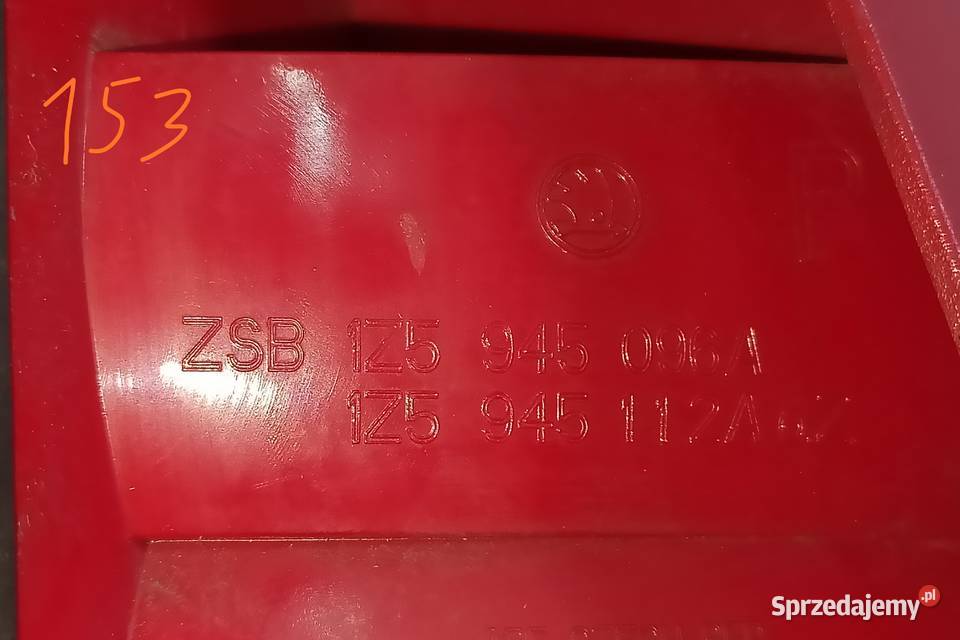 Lampa Tylna Prawa SKODA Octavia II 153 lubelskie Radzyń Podlaski