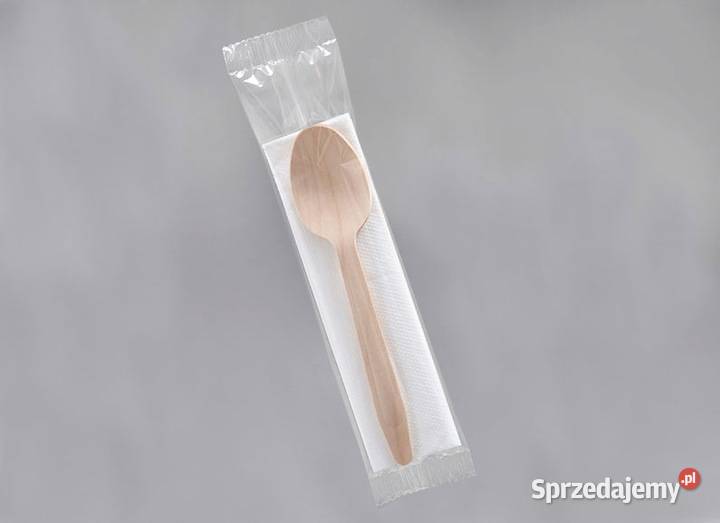 Zestaw EKO drewniana łyżka z serwetką 250 łódzkie