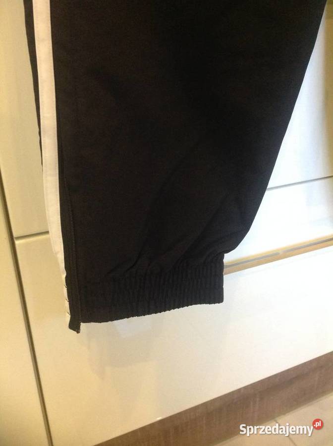 Spodnie Nylonowe Męskie Adidas L Trzy Paski Odzież sportowa Nowa Sól