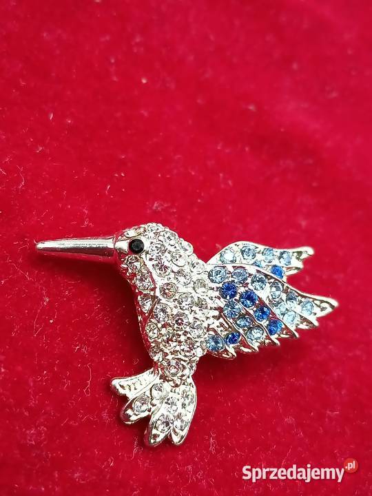 Piękna błyszcząca broszka mały koliber Broszki sprzedam