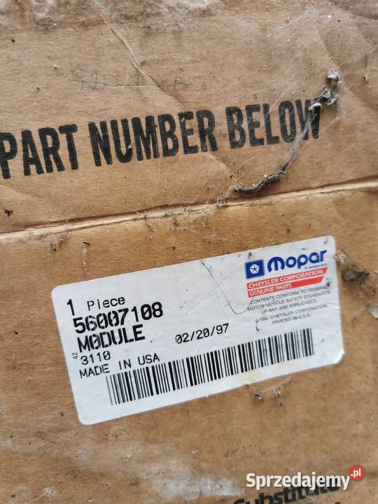 nowy modul air bag jeep gran cherokee zj dodge pomorskie Gdynia