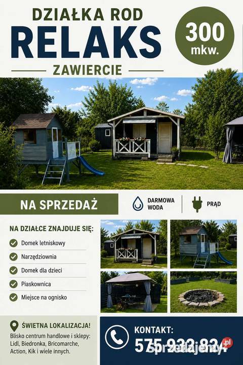 Działka rekreacyjna ROD RELAKS ZAWIERCIE
