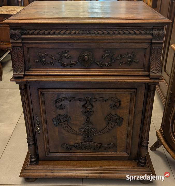 Piękna komodaszafka neorenesans ciemny śląskie Dąbrowa Górnicza
