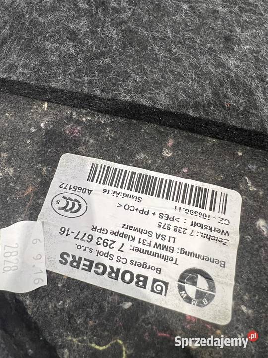 BMW F31 BOCZEK OBUDOWA BAGAŻNIKA LEWA 7293677 dolnośląskie