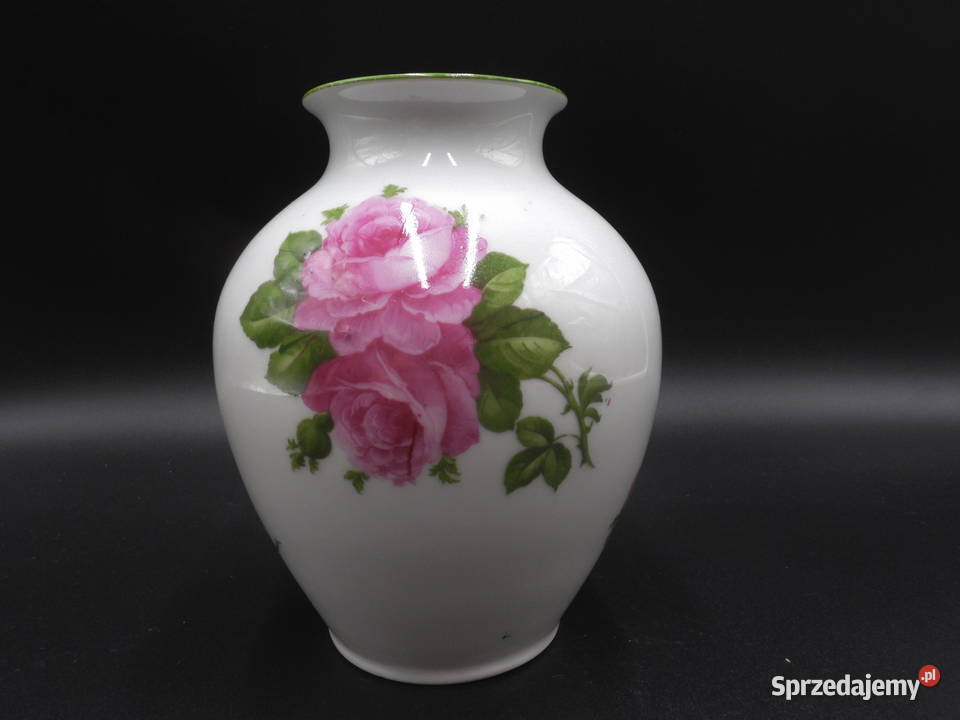 Porcelanowy wazon w róże Thomas Raszków