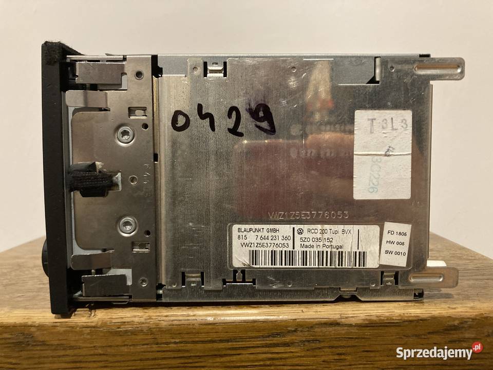 Radio samochodowe VW FOXSEAT RCD200 TUPI KOD