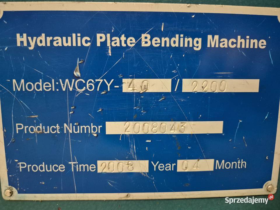 Prasa krawędziowa cnc Produkcja Mysłowice sprzedam