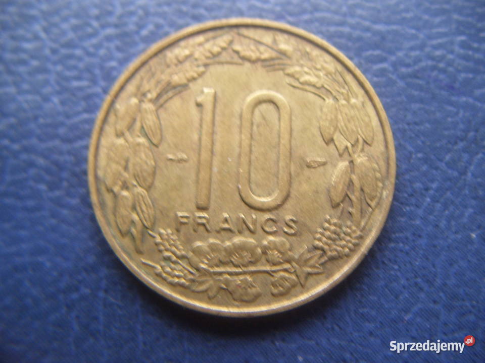 Stare monety 10 frank 1958 Afryka Równikowa