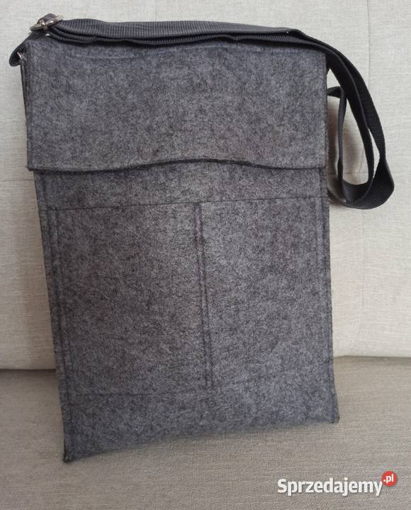 Nowa szara torebka listonoszka z filcu 39x26 Moda i Styl Radzyń Podlaski