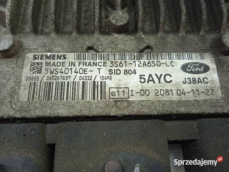 STEROWNIK KOMPUTER 3S6112A650LC Ford Fiesta Mk6 Rok produkcji 2005