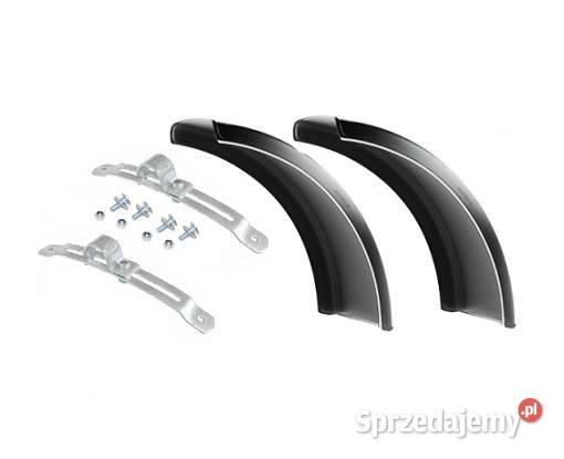 2x Błotnik ćwiartka PARLOK biały pasek 405x650mm