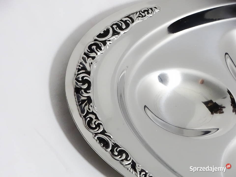 Zestaw 3 dekoracyjnych tac stal nierdzewna Biłgoraj sprzedam