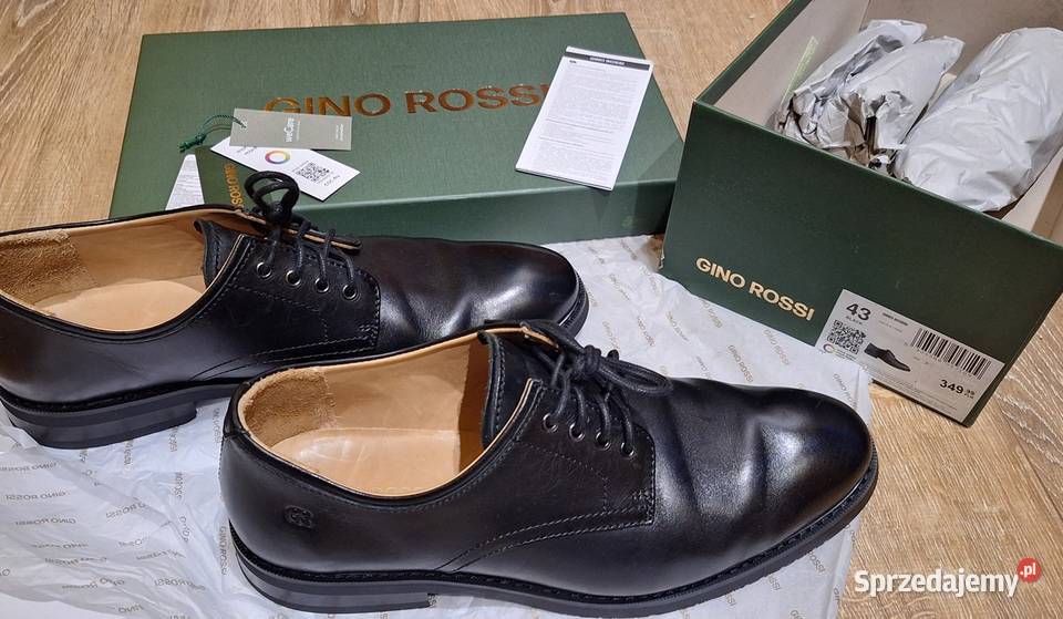 Gino Rossi męskie półbuty wizytowe 43 czarne Legionowo