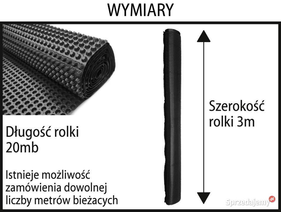 Folia kubełkowa 8mm do fundamentów 1mb x 3m szer mazowieckie Warszawa