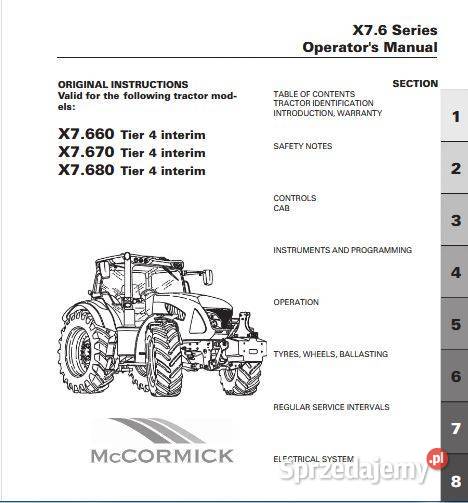 MCCORMICK X7660 X7670 X7680 instrukcja obsługi Kielce