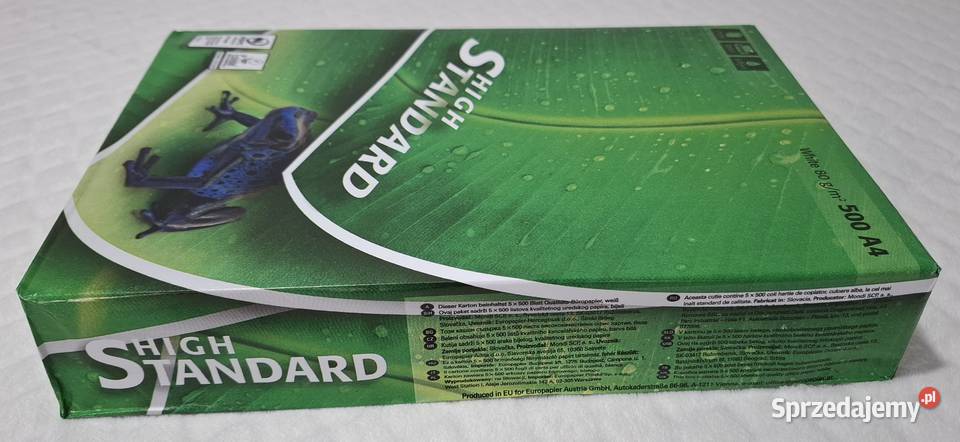 Ryza papieru A4 High Standard biały 80gm2 500 Czeladź sprzedam