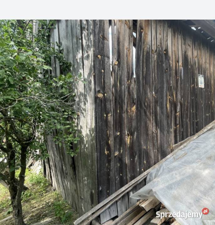 Stary dom do rozbiórki szopa stodoła drewniana Limanowa