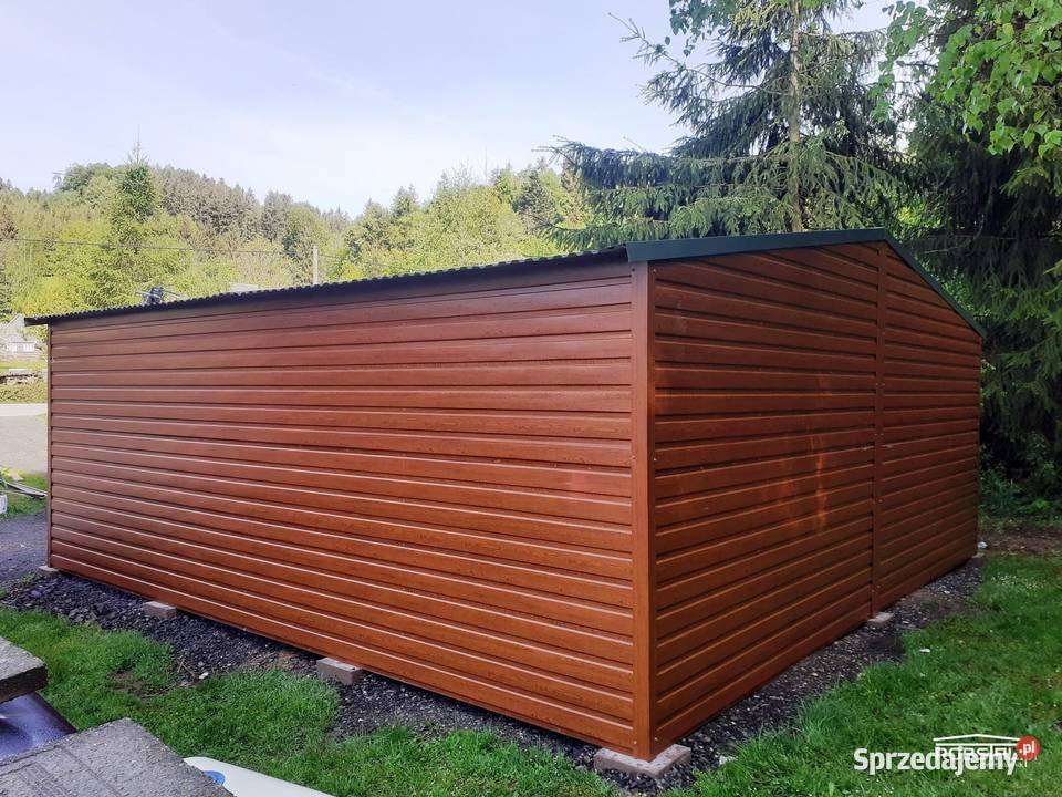 Garaż podwójny 6x6Blacha DrewnopodobnaPOZIOM Kielce