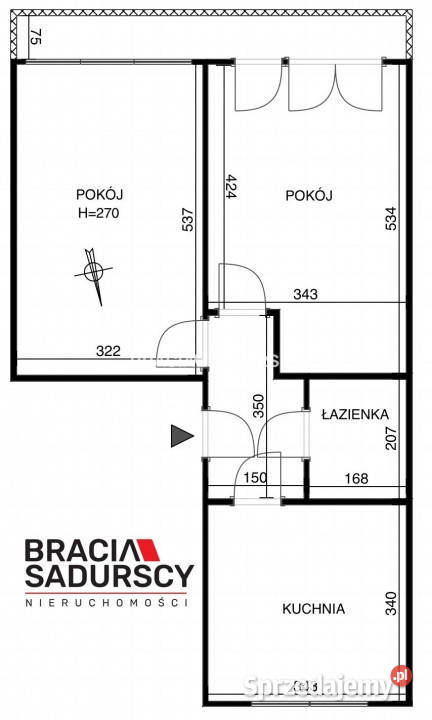 Mieszkanie sprzedam 545m2 2 pokoje Kraków Szlak