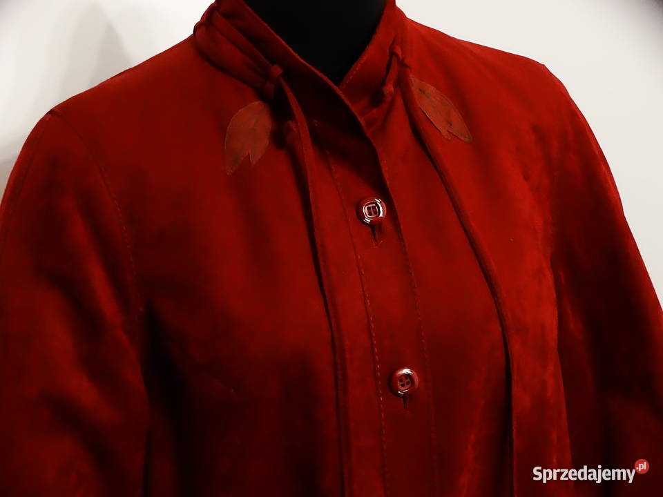 Płaszcz bordowy damski jesienny rozmiar 40 Biłgoraj