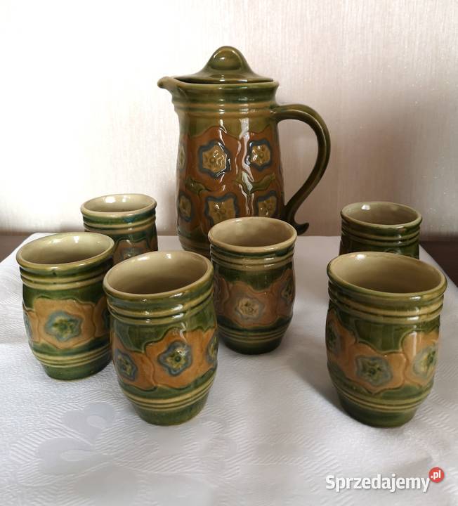Sprzedam ceramiczny dzbanek z pokrywą Pabianice