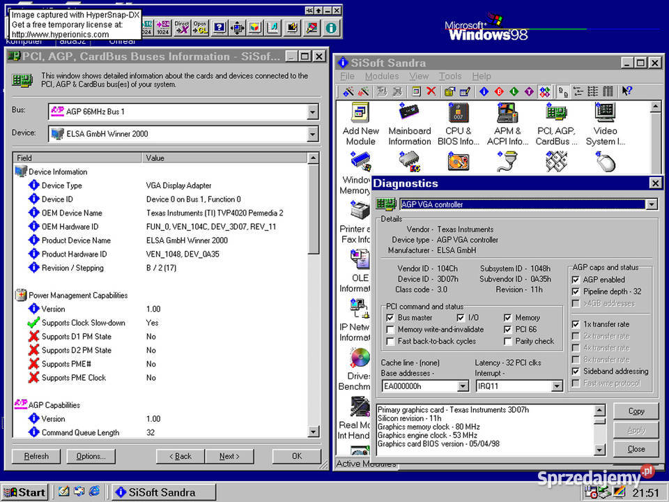 ELSA Gloria Synergy Permedia II Winner 2000 44MB pasywne Cielądz