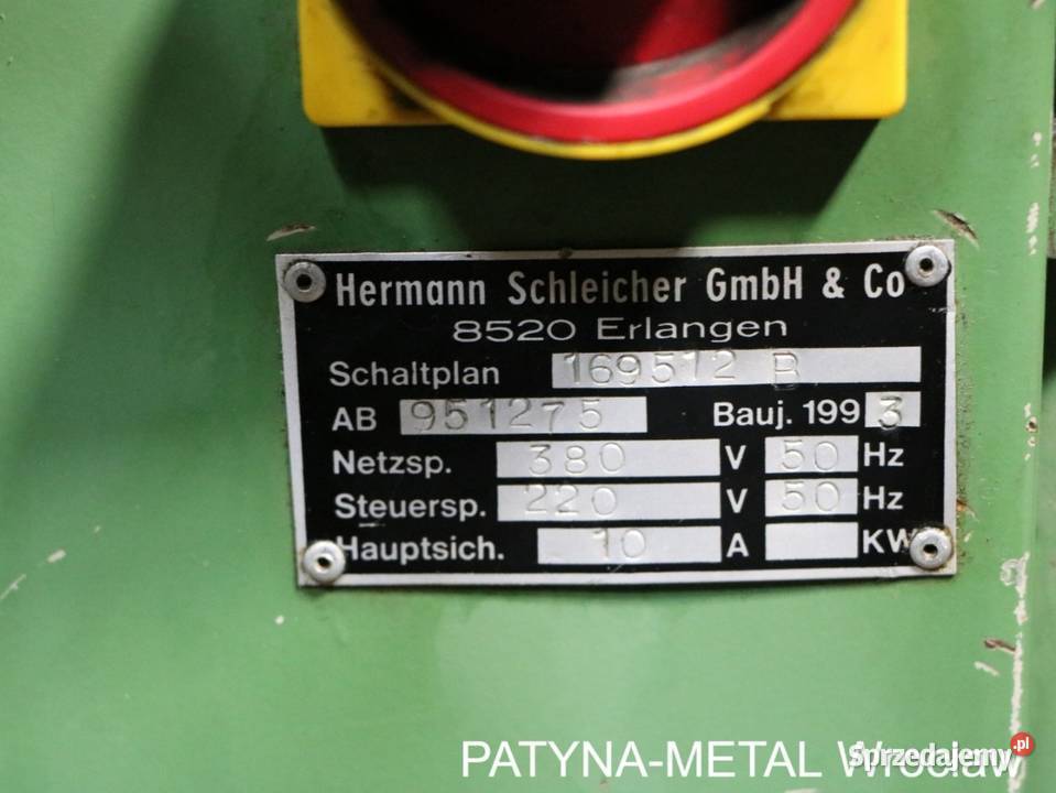 PROSTOWARKA do blach taśm SCHLEICHER Niemcy Produkcja Wrocław