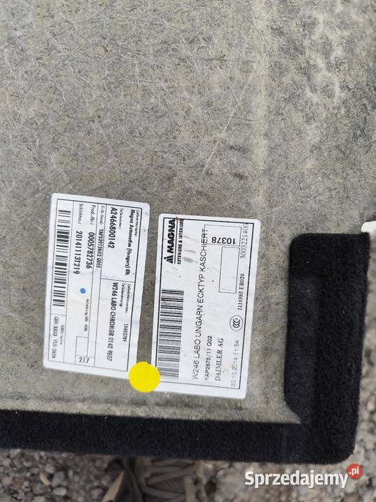 Półka bagażnika Mercedes w246 osobowe Łódź