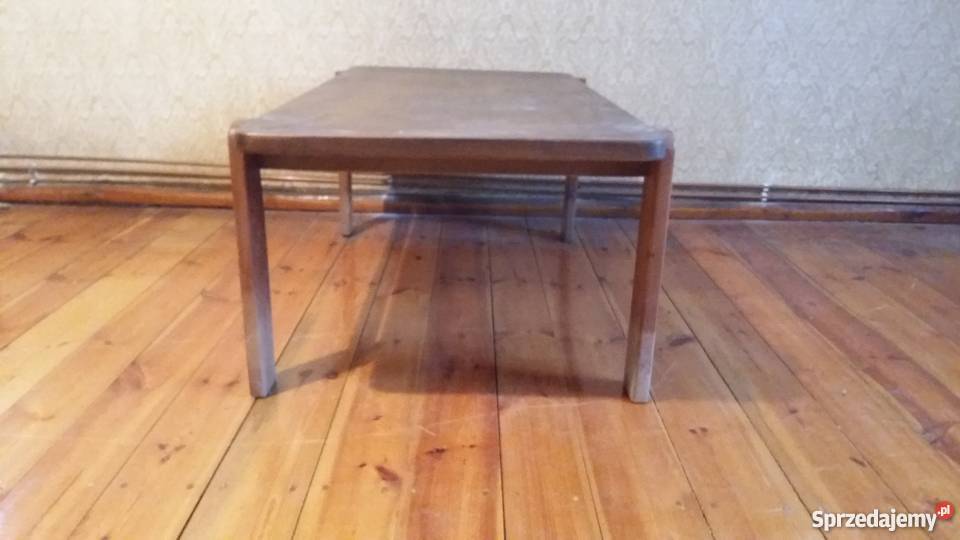 Ława z litego drewna z okresu PRL produkcja 70cm Kościan