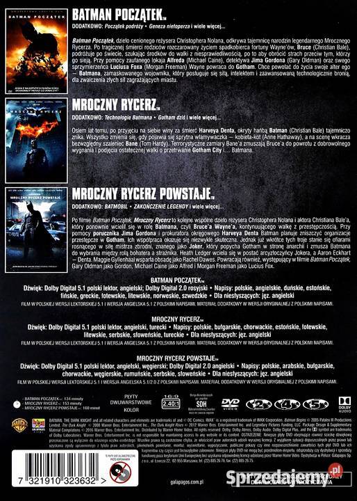 MROCZNY RYCERZ TRYLOGIA 6 DVD s-f