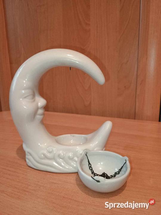 Unikatowy świecznik w kształcie księżyca Vintage Bytom