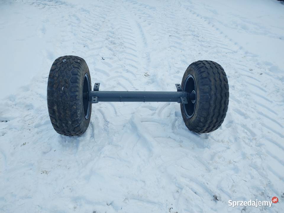 Oś z kołami 100 75 r15 do przyczepy jednoosiowej świętokrzyskie Sędziszów sprzedam