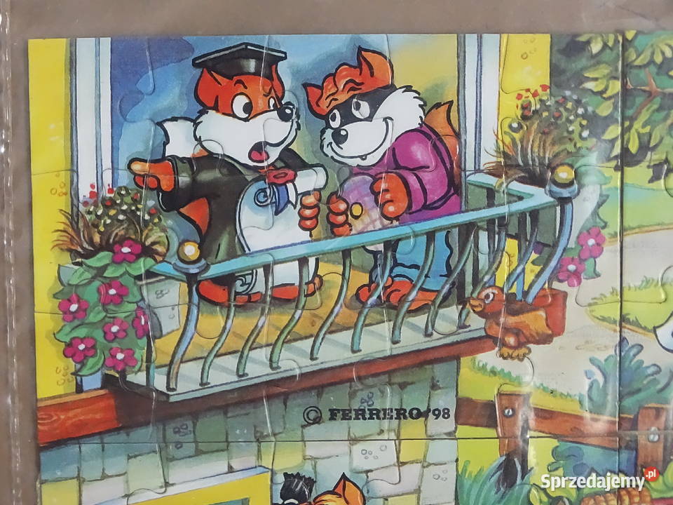 Stare puzzle Kinder Ferrero 1998 Fancy Fuxies Biłgoraj