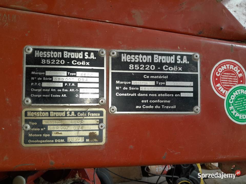Prasa kostka kostkujaca hesston 4600 mazowieckie Serock