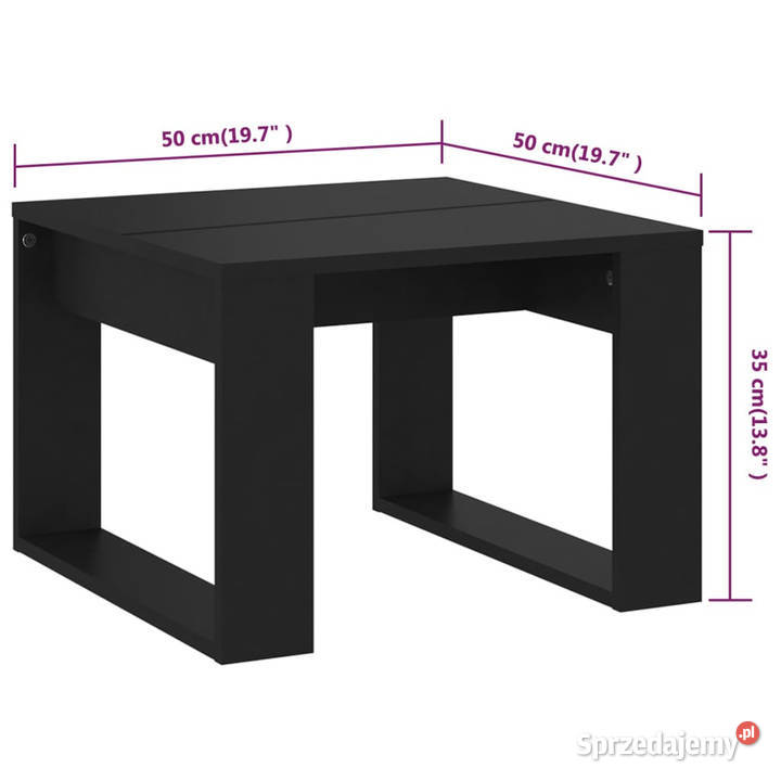 Stolik boczny czarny 50x50x35 materiał Warszawa sprzedam