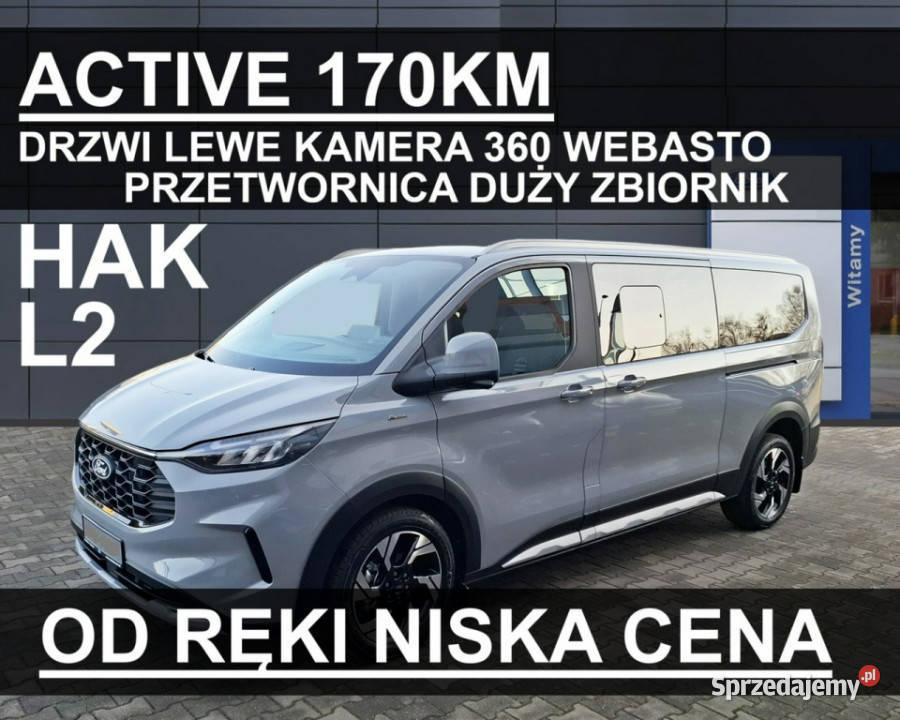 Ford Tourneo Custom Active 170 Kamera 360 Matrix Szczecinek