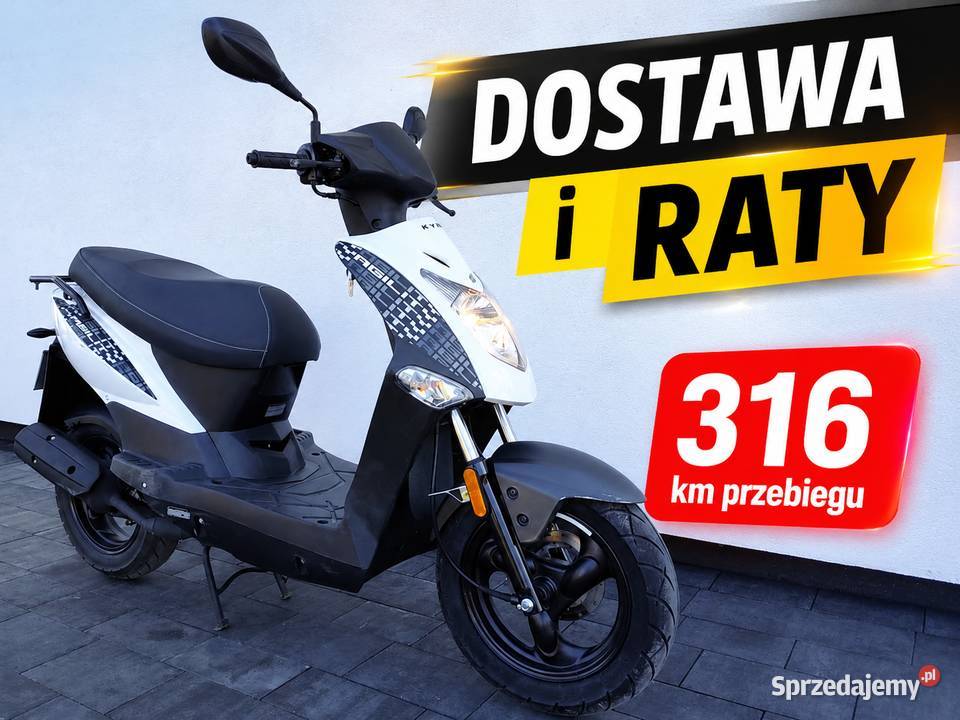 KYMCO AGILITY 2024 R Skuter 50 4T Przebieg 316 nieuszkodzony podkarpackie Pilzno