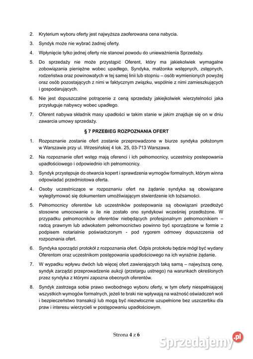 Syndyk sprzeda lokal niemieszkalny w Siedlcach 977zł/m2 Siedlce