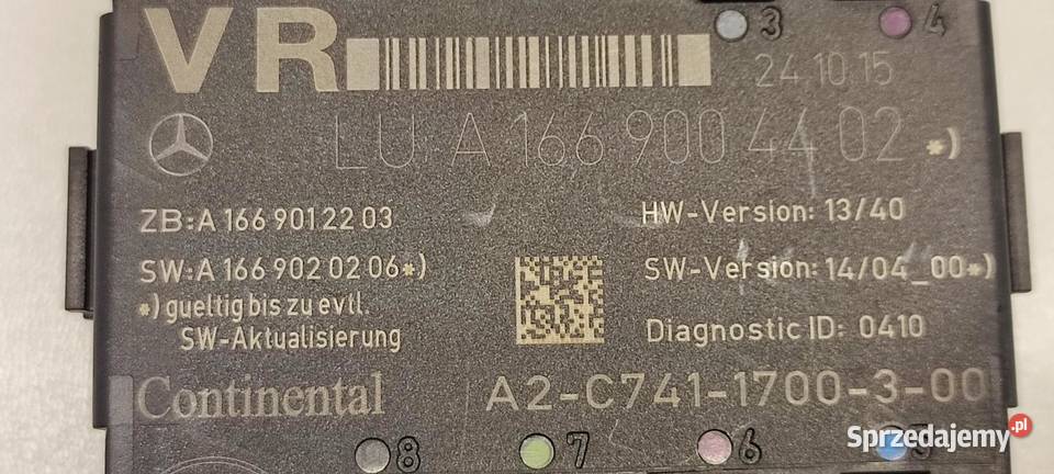 MERCEDES X117 CLA MODUŁ DRZWI A1669004402 osobowe