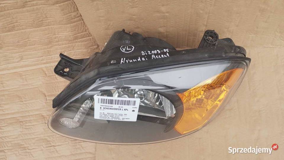 Lampa Przód Lewa Hyundai Accent 2 II Lift 0205r