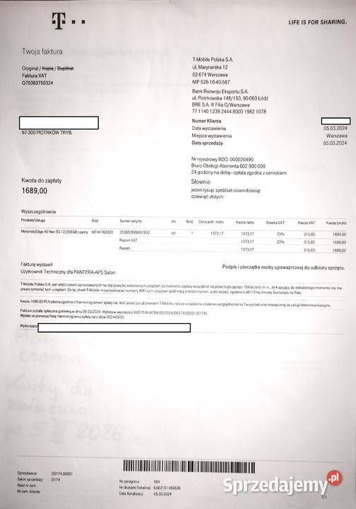 Motorola Edge 40 Neo 5G 12256GB Komplet salon Motorola Piotrków Trybunalski