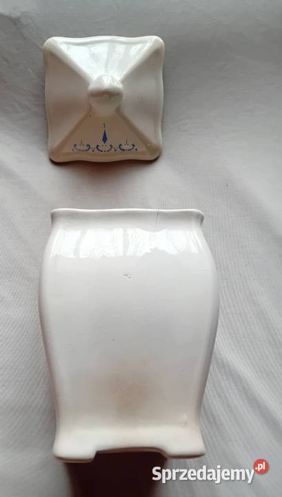 Secesyjny fajansowy pojemnik kuchenny na Sago Antyki, Sztuka, Kolekcje Koźminek