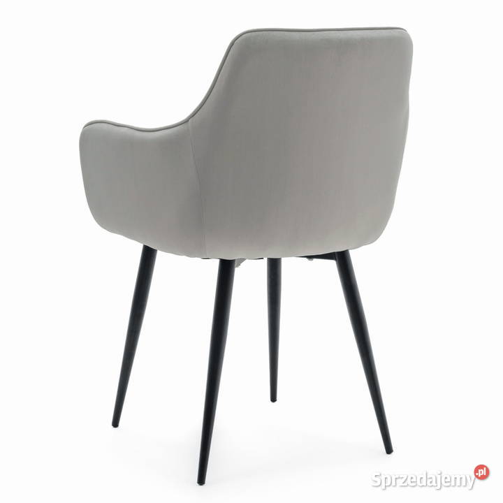 Jasnoszare Krzesło Tapicerowane Quattro Wysyłka Krzesła Tarchały Małe
