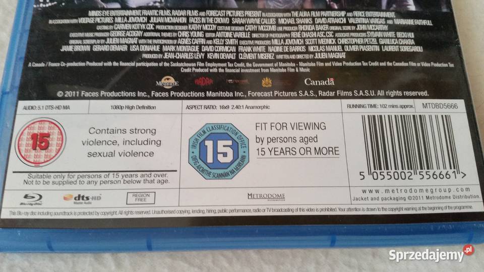 FACES IN THE CROWD 2011 Bluray Disc Filmy