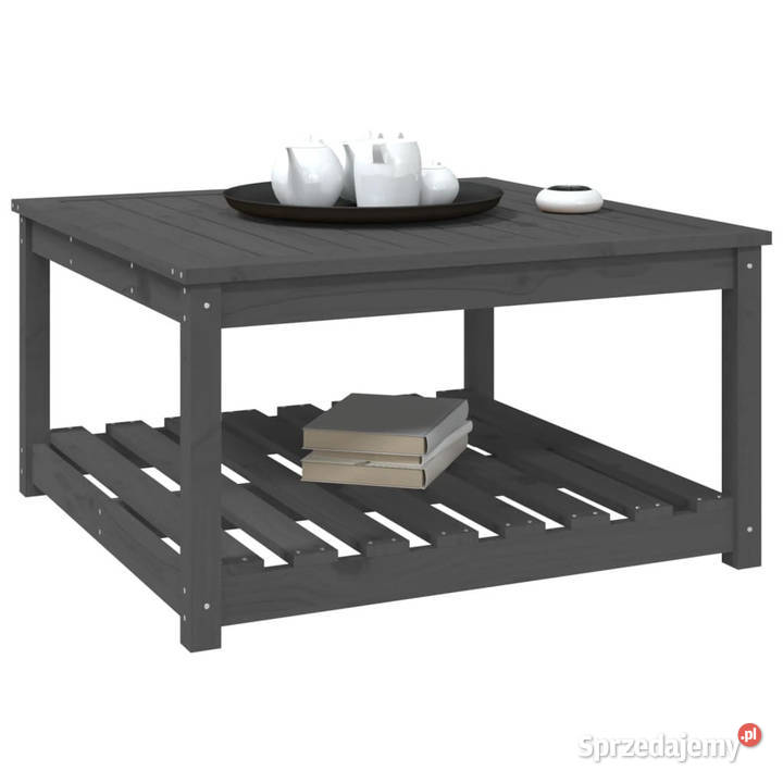 Stolik ogrodowy szary 825x825x45 lite drewno mazowieckie Warszawa